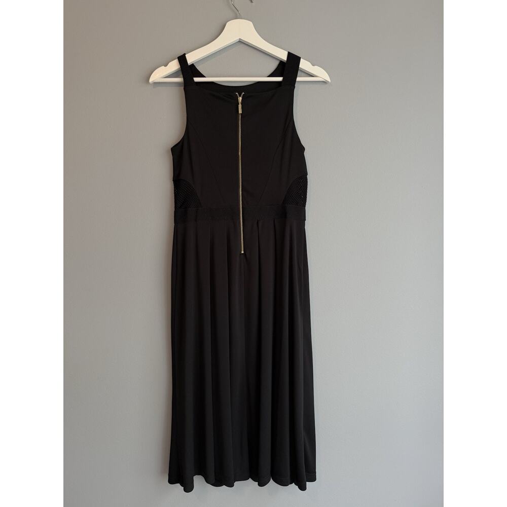 Ashley Beyond Black Midi Dress Size 4 Sleeveless Fit Flare Minimalist Workwear - Picture 6 of 8